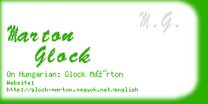 marton glock business card